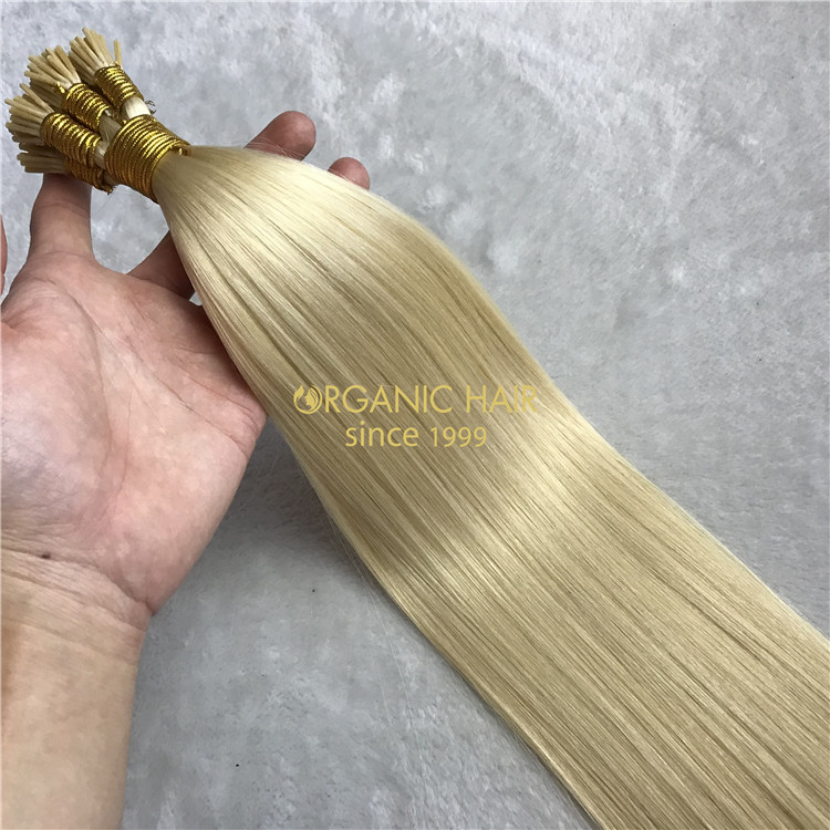 Human kertain itip hair extensions blonde 30inch X105